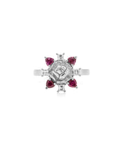Load image into Gallery viewer, White Gold Rose Cluster Ring 