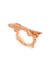 Load image into Gallery viewer, Rose Gold Koi Fish Ring with White Diamonds