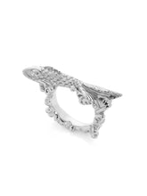 Load image into Gallery viewer, White Gold Koi Fish Ring with White Diamonds