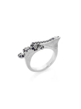 Load image into Gallery viewer, White Gold Sapphire Wave Ring