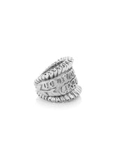 Load image into Gallery viewer, White Gold French Ruffle Cocktail Ring