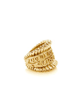 Load image into Gallery viewer, Yellow Gold French Ruffle Cocktail Ring