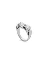 Load image into Gallery viewer, White Gold Bow Stacker Ring with White Diamond