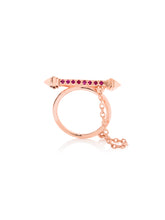 Load image into Gallery viewer, Obelisk Stacker Ring with Gemstones