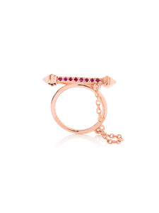 Obelisk Stacker Ring with Gemstones