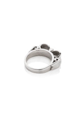 Load image into Gallery viewer, White Gold Bow Stacker Ring with White Diamond