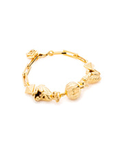 Load image into Gallery viewer, Yellow Gold Plated Foo Dog Bracelet in Solid Brass 