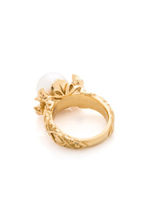 Yellow Gold Pearl Ring