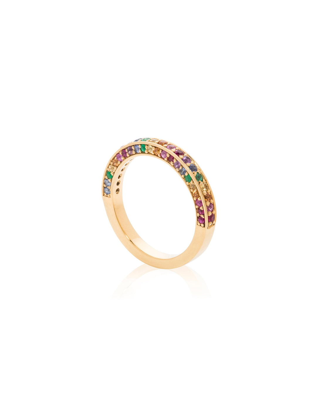 Yellow Gold Rainbow Stacker Ring